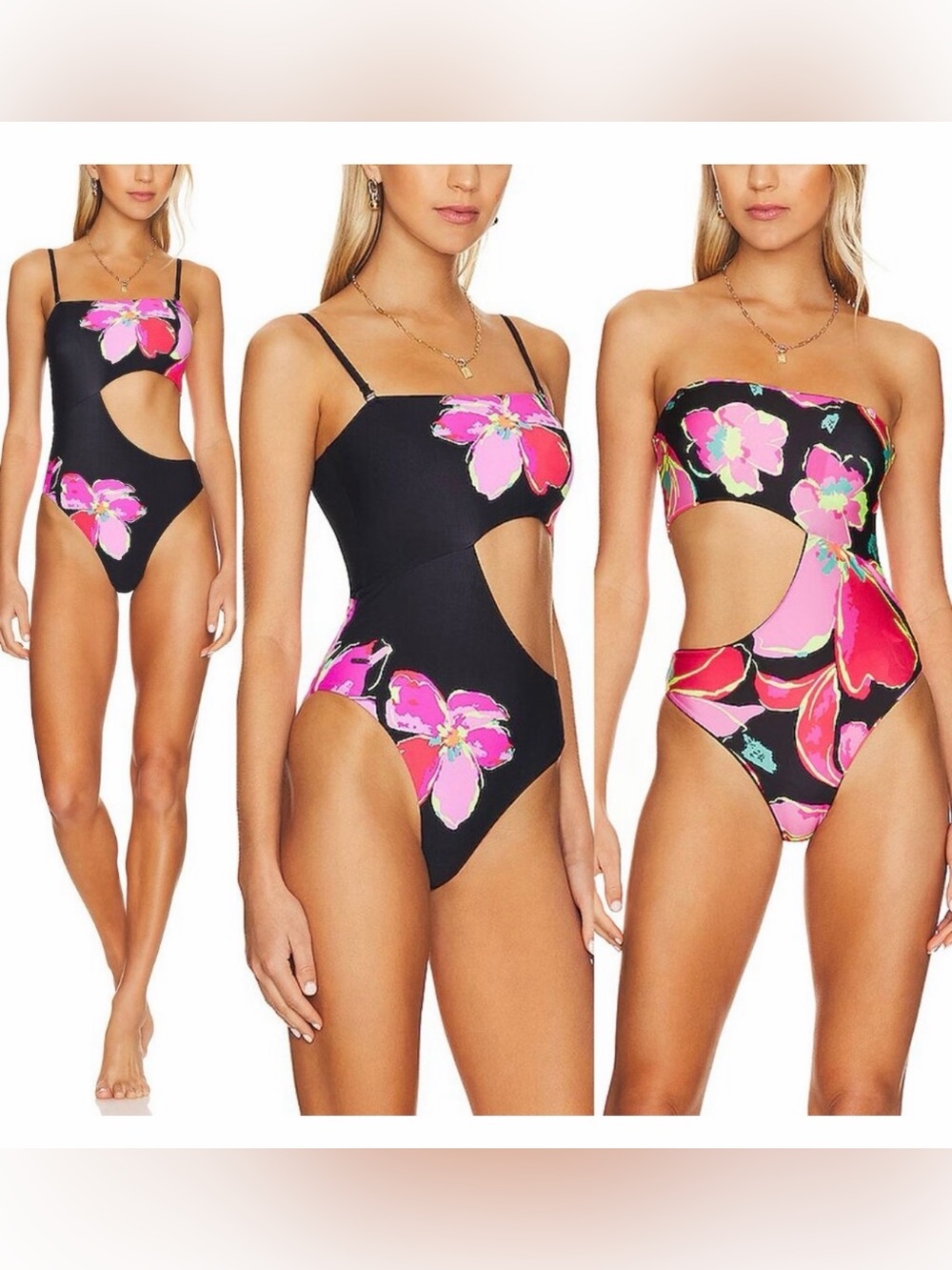 NWT Maaji Bite Shark Reversible One Piece in Multicolor